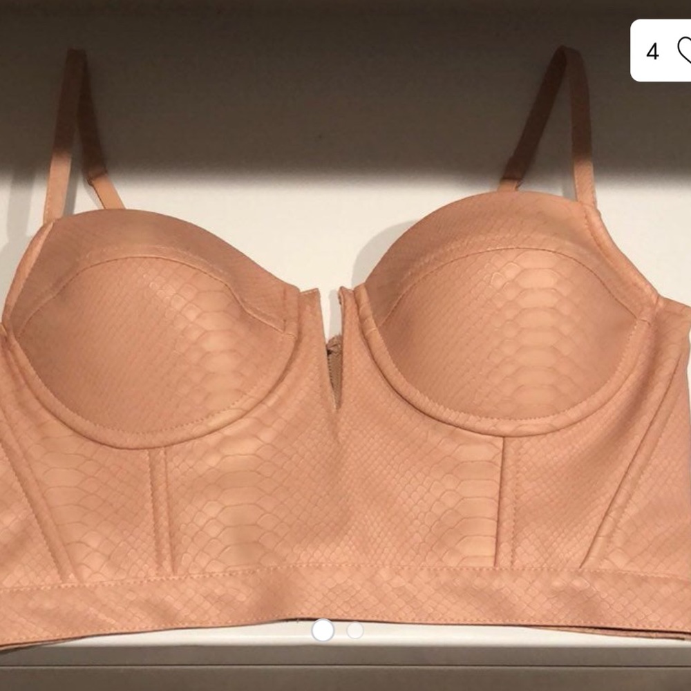 Pink snakeskin bustier